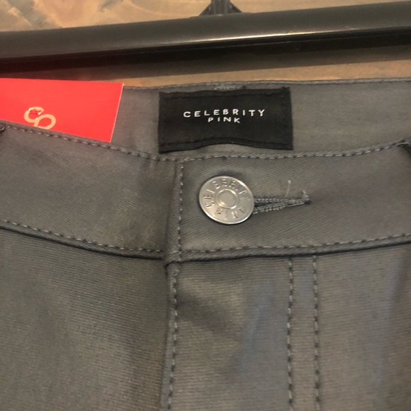 Celebrity Pink grey faux leather skinny jeans. NWT - Picture 3 of 3